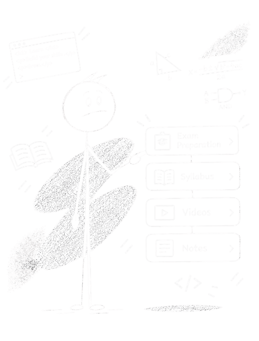 BITM student choosing exam preparation, syllabus, videos, and notes
